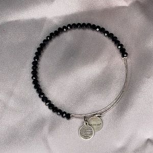 Alex and Ani beaded and silver bracelet